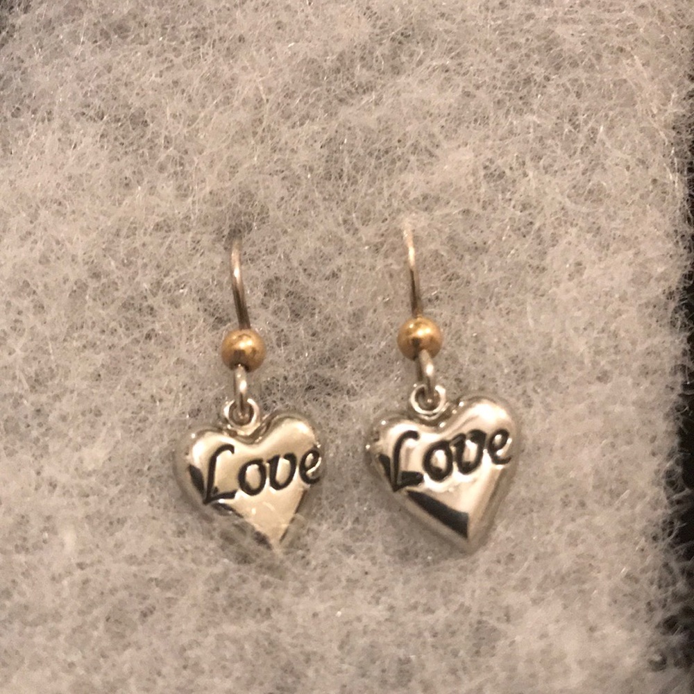 Jody Coyote 14K & Sterling Silver Heart Earrings